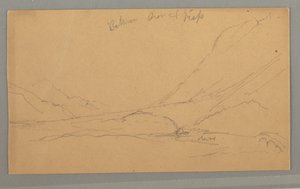 Desenho, Vale de Vallais, possivelmente 1868 de Frederic Edwin Church