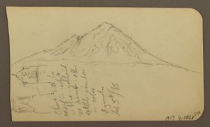 Desenho, Vista perto da margem do lago, Cuitzeo; Verso: vista perto do lago Ahore, Cuitzeo, fevereiro de 1885 de Frederic Edwin Church