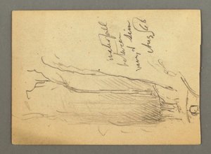 Desenho, Cascata entre Veney e Sion, Vale do Ródano, Suíça, agosto de 1868 de Frederic Edwin Church