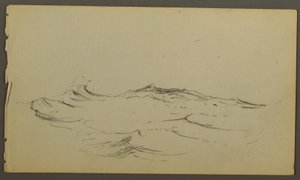Desenho, Ondas, possivelmente 1860 de Frederic Edwin Church