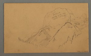 Desenho, Picos arborizados, 27 de julho de 1868 de Frederic Edwin Church
