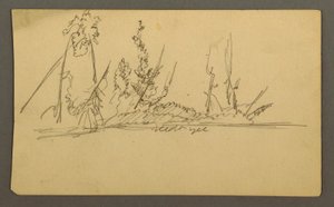 Desenho, Ilha arborizada, possivelmente 1877 de Frederic Edwin Church