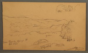 Desenho, Vale arborizado, outubro de 1873 de Frederic Edwin Church