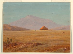 Equador?, planalto de montanha com cabana de Frederic Edwin Church