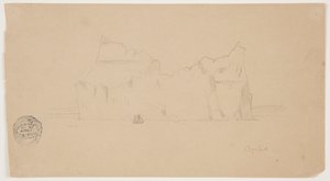 Iceberg flutuante com veleiro de Frederic Edwin Church