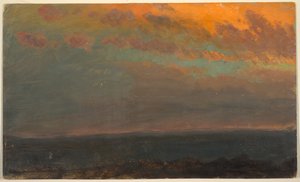 Hudson Valley ao pôr do sol de Frederic Edwin Church