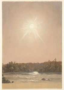 Sol da tarde sobre um córrego de Frederic Edwin Church