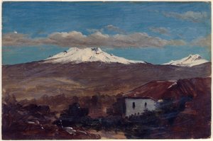 Monte Chimborazo mostrado de Riobamba, Equador de Frederic Edwin Church