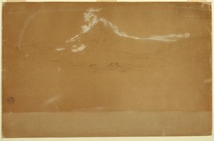 Monte Chimborazo, perto de Guanojo e Guaranda, Equador de Frederic Edwin Church