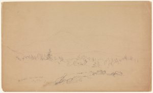 "Mount Katahdin from the West" [Olhando para oeste em direção ao Monte Katahdin] de Frederic Edwin Church