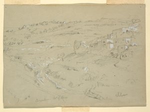Monte das Oliveiras, Betânia, Siloé e Jerusalém, Palestina [Betânia e Silwan, Jerusalém Oriental e Jerusalém, Israel] de Frederic Edwin Church