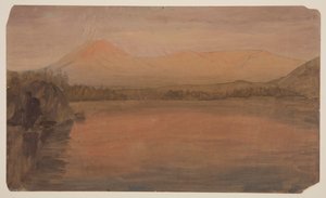 Mts. Katahdin e Turner do Lago Katahdin de Frederic Edwin Church