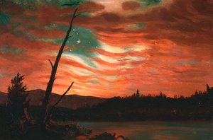 Nossa bandeira no céu de Frederic Edwin Church