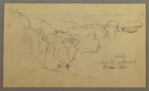 Retrato falado. Vista de Khirbet en Wasara "Petra / do caminho para / El Deir" de Frederic Edwin Church