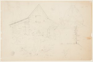 Esboço de um celeiro e palheiro de Frederic Edwin Church