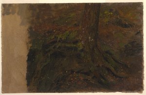 Estudo de um tronco de árvore de Frederic Edwin Church