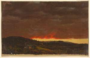 Pôr do sol, Vale do Hudson de Frederic Edwin Church