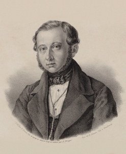 Retrato do violinista e compositor Thomas Tagesbeck 1799-1867, 1837-1838. de Frederic Emile Simon