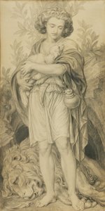 Ajuda fraterna (lápis sobre papel) de Frederic James Shields