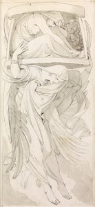 Maldade &39;para a Capela da Ascensão (caneta, tinta e lavagem) de Frederic James Shields