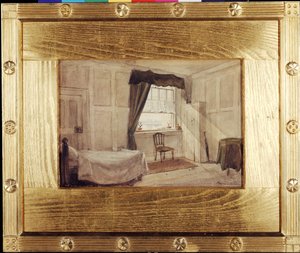 Workroom e Deathroom de William Blake, c1880 (aquarela sobre papel) de Frederic James Shields