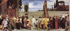 A célebre Madona de Cimabue é levada em procissão pelas ruas de Florença
