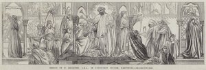 Afresco em Lyndhurst Church, Hampshire de Frederic Leighton