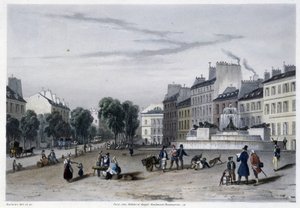 Torre de água (Fountain), Bd St Martin - em "Paris em 1832" por Martens