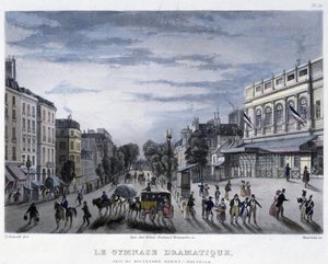 O Ginásio Dramático - em "Paris em 1832" por Martens