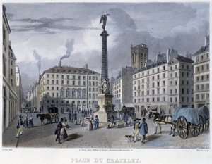 Place du Chatelet - em "Paris em 1832" por Martens