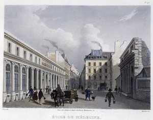 Escola de Medicina - em "Paris en 1832" por Martens