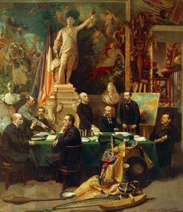 Jules Ferry recebe os delegados das colônias em novembro de 1892, pintura de Frederic Regamey (1849-1925). França de Frederic Regamey
