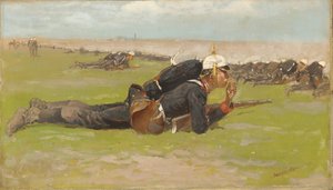 Exercício de campo para a infantaria prussiana de Frederic Remington