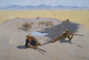 Luta pelo charco de Frederic Remington