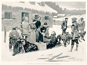 Como o Papai Noel vem no Canadá de Frederic Remington