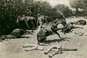Como os cavalos morreram por seu país em Santiago, 1899. de Frederic Remington