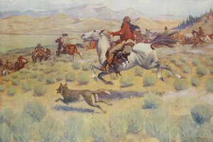 Caça na pradaria, de Colliers Weekly, pub.1904 de Frederic Remington