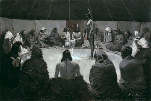 Vou contar ao homem branco de Frederic Remington