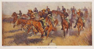 Nas planícies do sul em 1860, pub.1909 de Frederic Remington