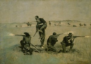 O último suporte (vinte e cinco para um) c.1896 de Frederic Remington