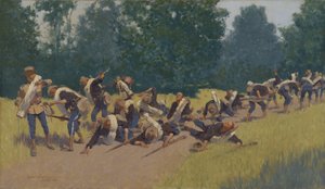 O grito de estilhaços em San Juan Hill, 1898 de Frederic Remington