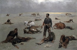 O que uma vaca sem marca tem custado, 1895 de Frederic Remington