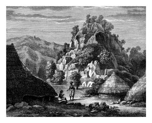Paisagem da ilha de Timor, século XIX. de Frederic Sorrieu