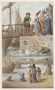 Em Nantes, um Nantes está chegando (cor litho) de Frederic Theodore (after) Lix