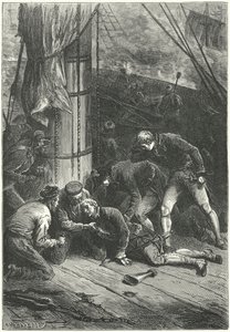 Morte do Almirante Lord Nelson na Batalha de Trafalgar de Frederic Theodore (after) Lix