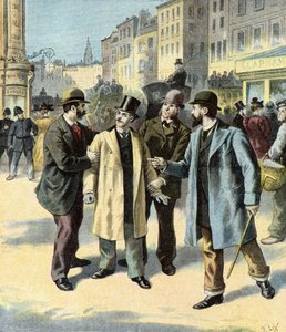 Prisão de Leopold Emile Aron, 1895 (Ilustração) de Frederic Theodore Lix