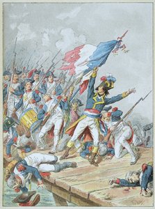 Bonaparte atravessando a ponte d Arcole em novembro de 1796 de Frederic Theodore Lix