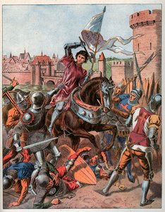 Joana d&39;Arc é feita prisioneira em 23 de maio de 1430 e é entregue aos ingleses em Compiegne. de Frederic Theodore Lix