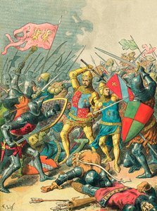 Rei João na Batalha de Poitiers de Frederic Theodore Lix