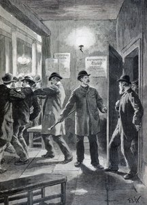 Invasão policial a um clube anarquista, Londres de Frederic Theodore Lix